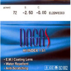 DAGAS 1.61 SP HMC EMI UV400 (CYL < -2.25)